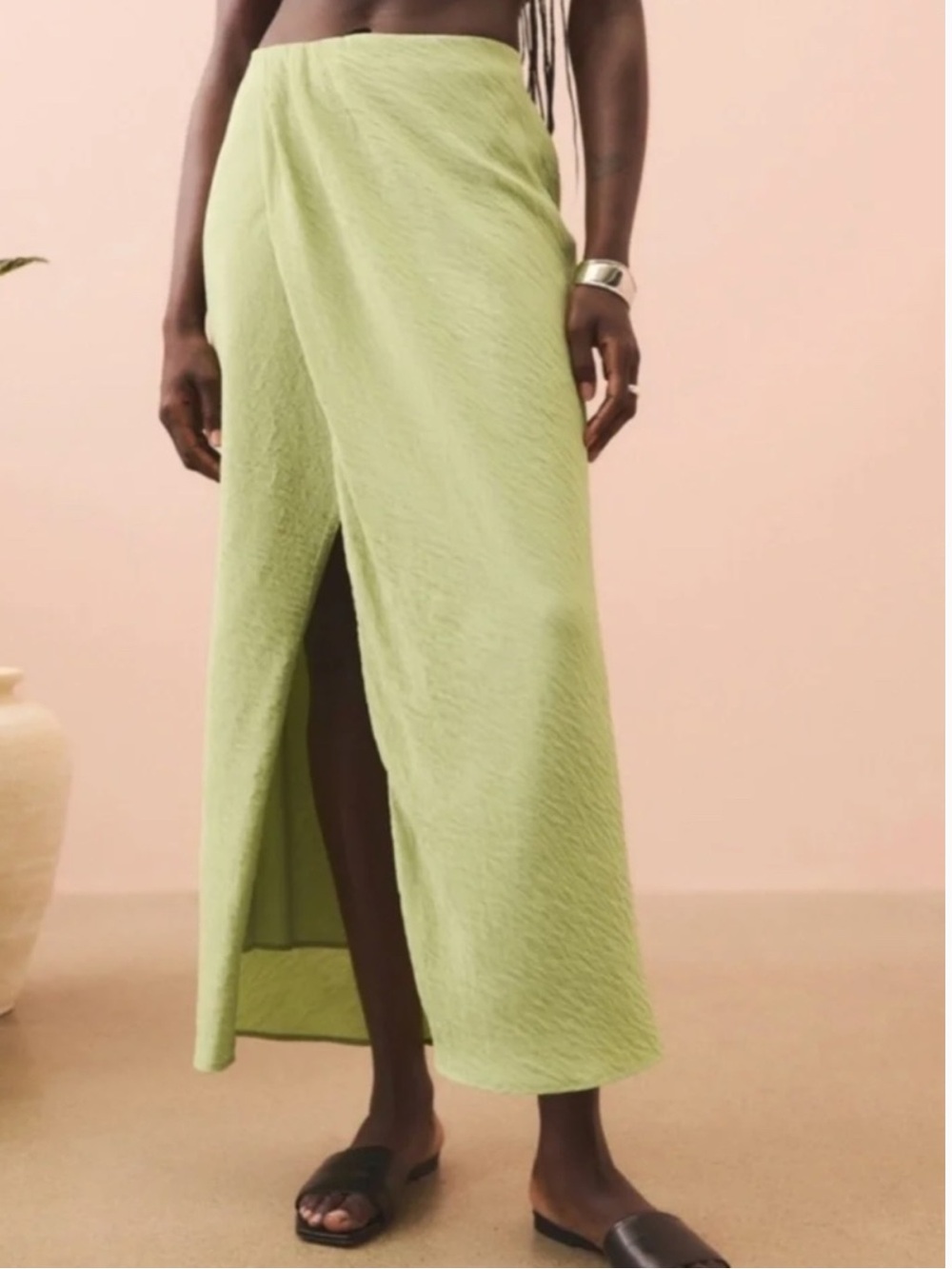 Abercrombie & Fitch Sarong Light Green Maxi Skirt
